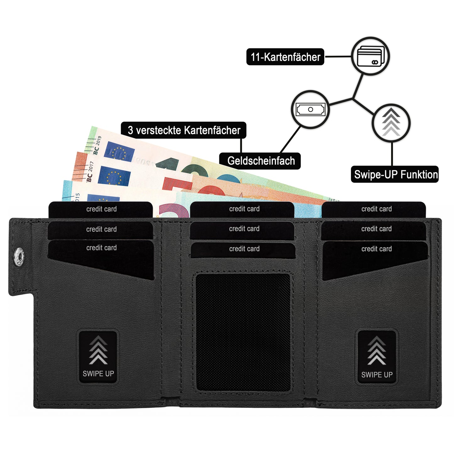 DORERO Wallet Classic Schwarz
