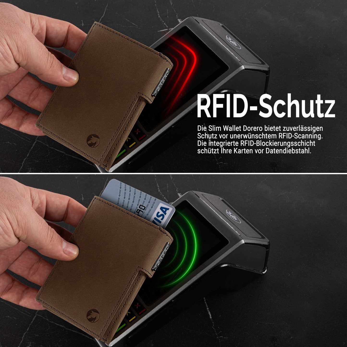 DORERO Wallet Vintage Braun