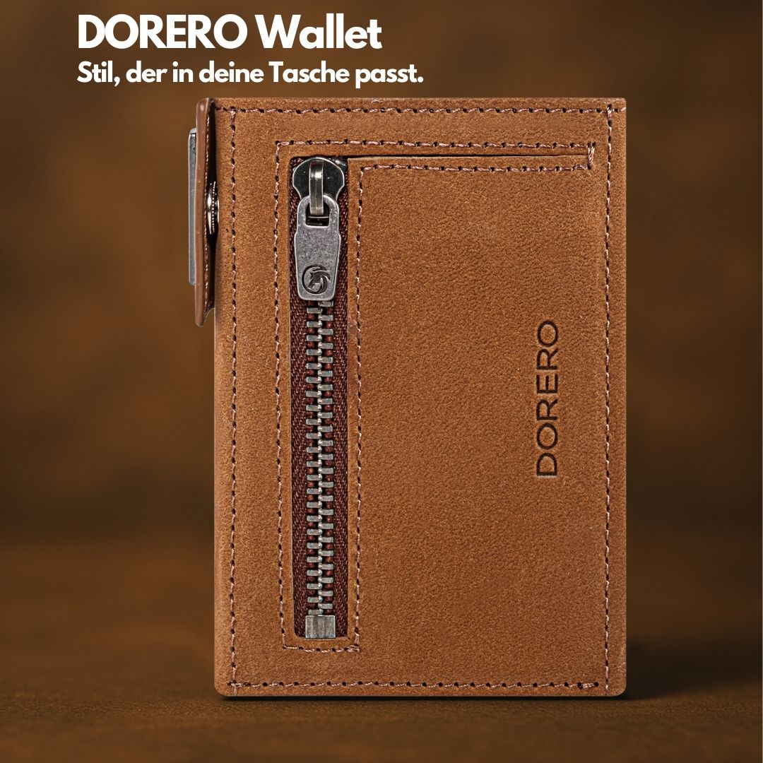 DORERO Slim Wallet Cognac Braun