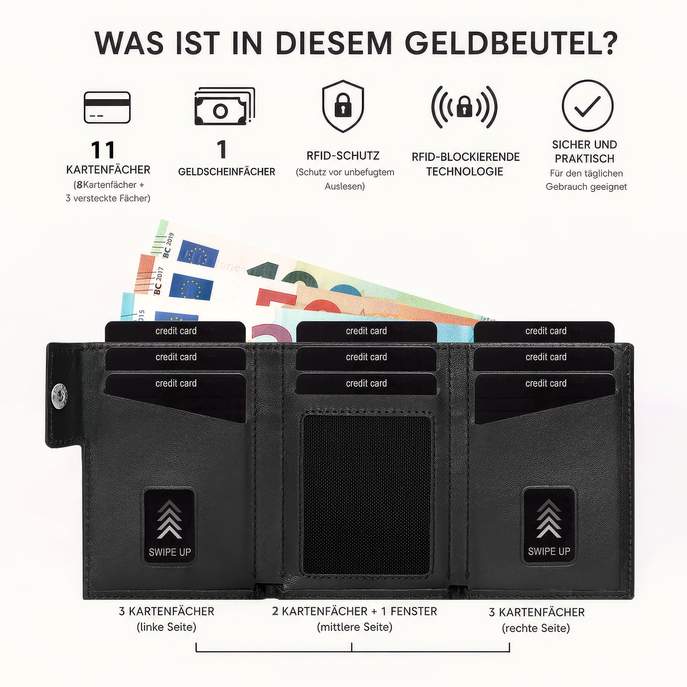 DORERO Wallet Classic Schwarz
