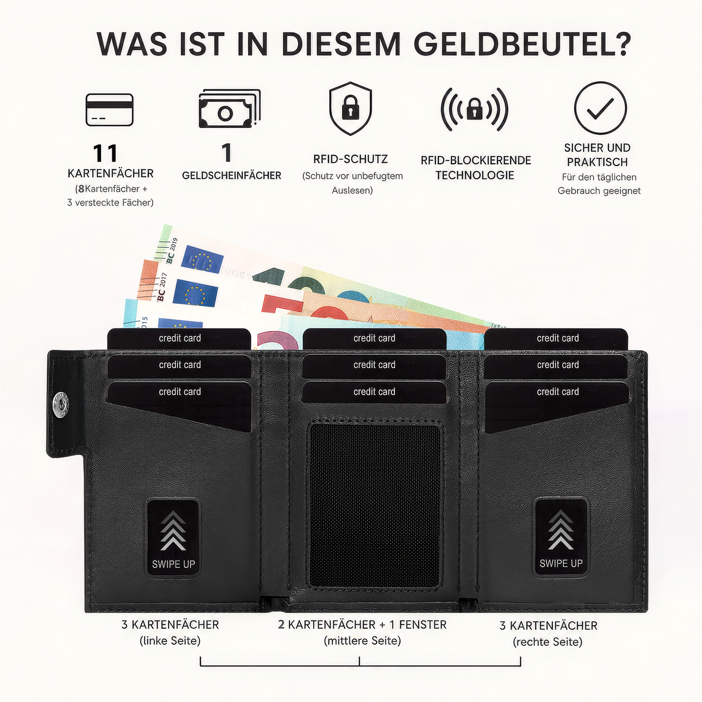 DORERO Wallet Classic Schwarz