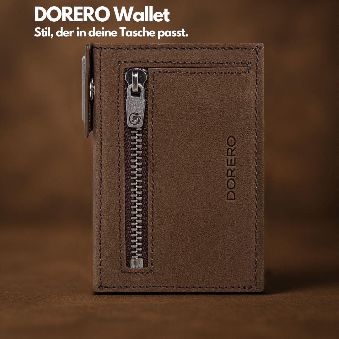 DORERO Slim Wallet Vintage Braun
