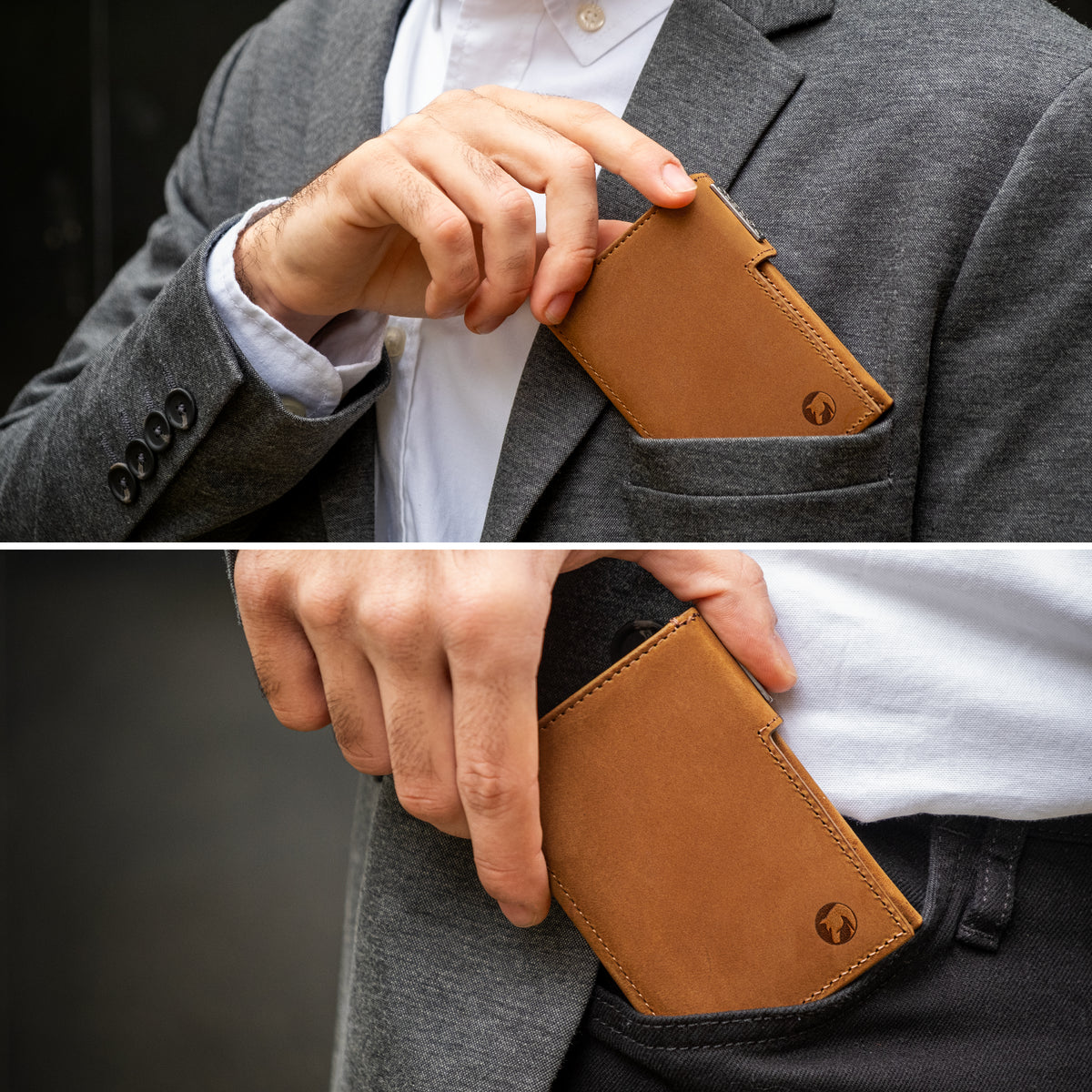 DORERO Slim Wallet Cognac Braun
