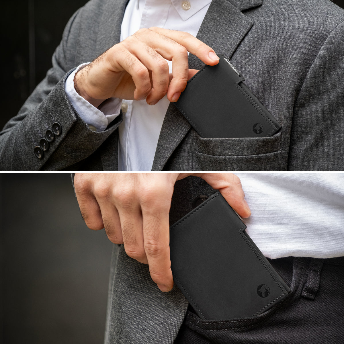 DORERO Slim Wallet Vintage Schwarz